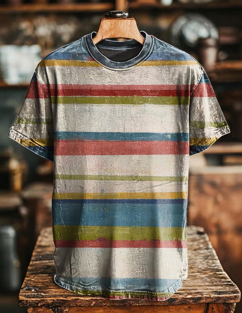 Men's Vintage Distressed Graphic T-Shirts â€?Crew Neck Short Sleeve Tees